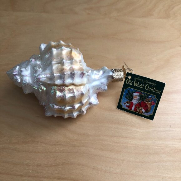 Old World Christmas Glass Ornament Mexican Seashell 12177 Summer Beach Theme NEW - Picture 3 of 5